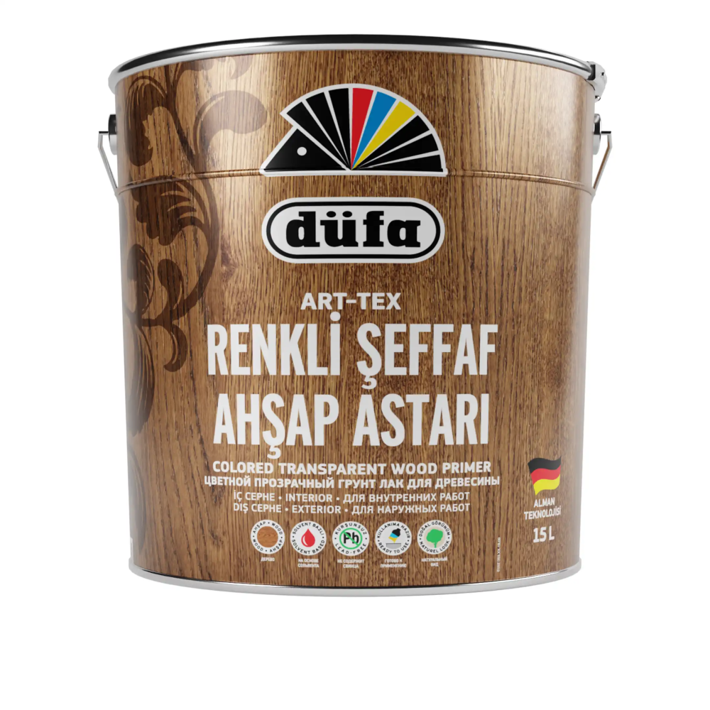Düfa ART-TEX Renkli Şeffaf Ahşap Astar 2975 Tarçın 15 l - 1