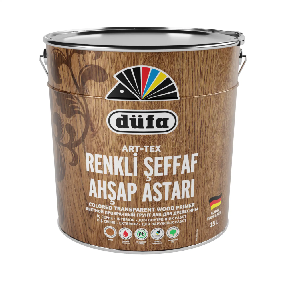 Düfa ART-TEX Renkli Şeffaf Ahşap Astar 2975 Tarçın 15 l - 4