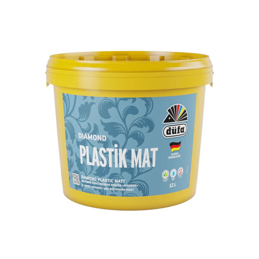 Düfa Diamond Plastik İç Cephe Duvar Boyası Mat Beyaz 12 l - 4