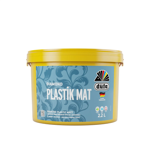 Düfa Diamond Plastik İç Cephe Duvar Boyası Mat Beyaz 2.2 l - 1