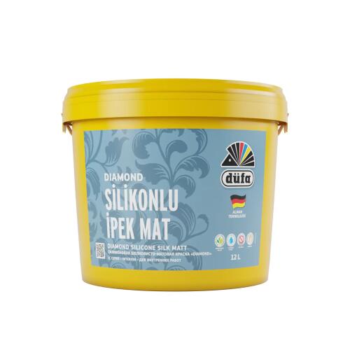 Düfa Diamond Silikonlu İpek Mat İç Cephe Duvar Boyası Beyaz 12 l - DÜFA