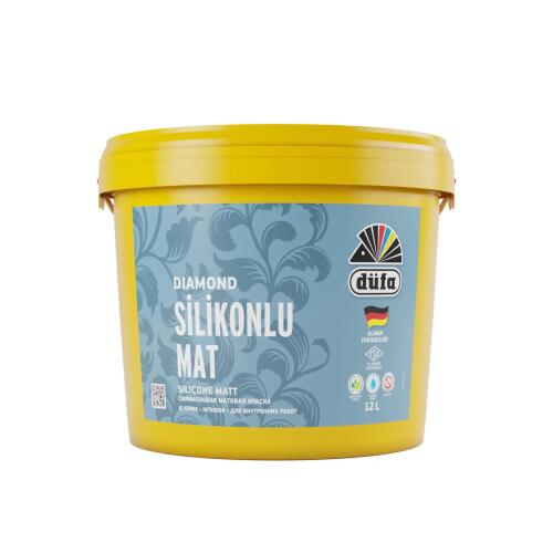 Düfa Diamond Silikonlu Mat İç Cephe Duvar Boyası Beyaz 12 l - 1