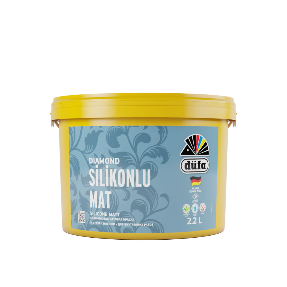 Düfa Diamond Silikonlu Mat İç Cephe Duvar Boyası Beyaz 2.2 l - 1