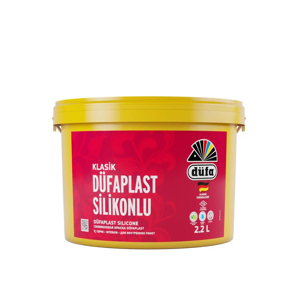 Düfa Klasik Düfaplast Silikonlu İç Cephe Duvar Boyası 7550 Ferah Gri 2.2 l - 1