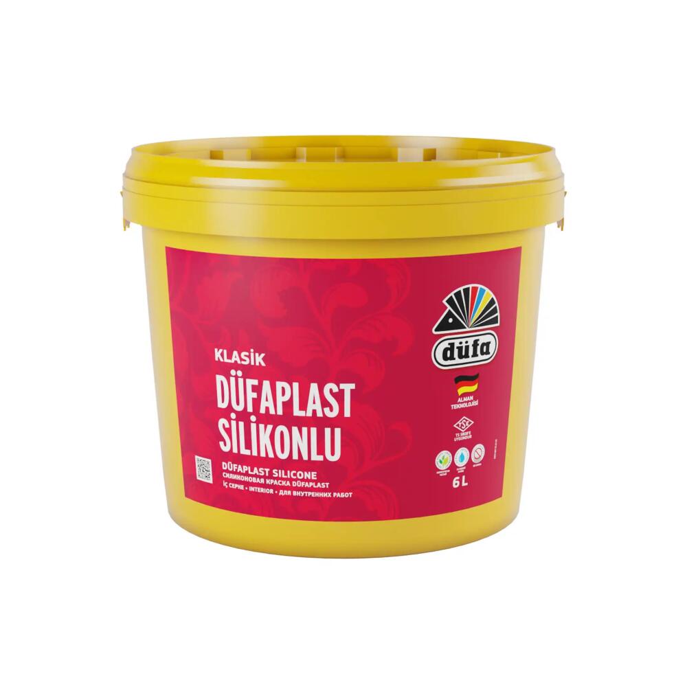 Düfa Klasik Düfaplast Silikonlu İç Cephe Duvar Boyası 7550 Ferah Gri 6 l - 2