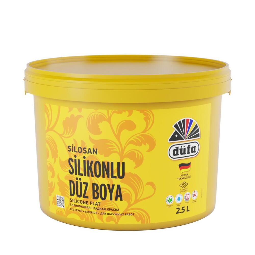 Düfa Silikonlu Düz Dış Cephe Duvar Boyası 1054 Açık Krem 2.5 l - 2