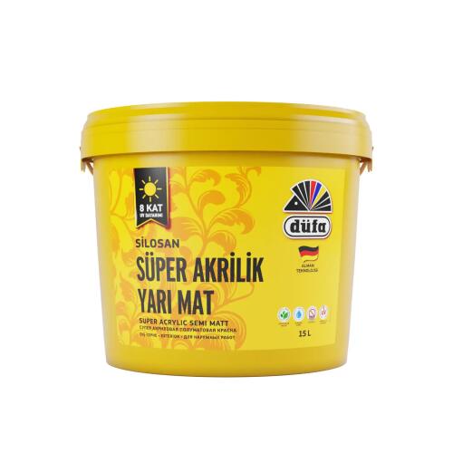 Düfa Silosan Dış Cephe Süper Akrilik Yarı Mat Beyaz 15 l - 1