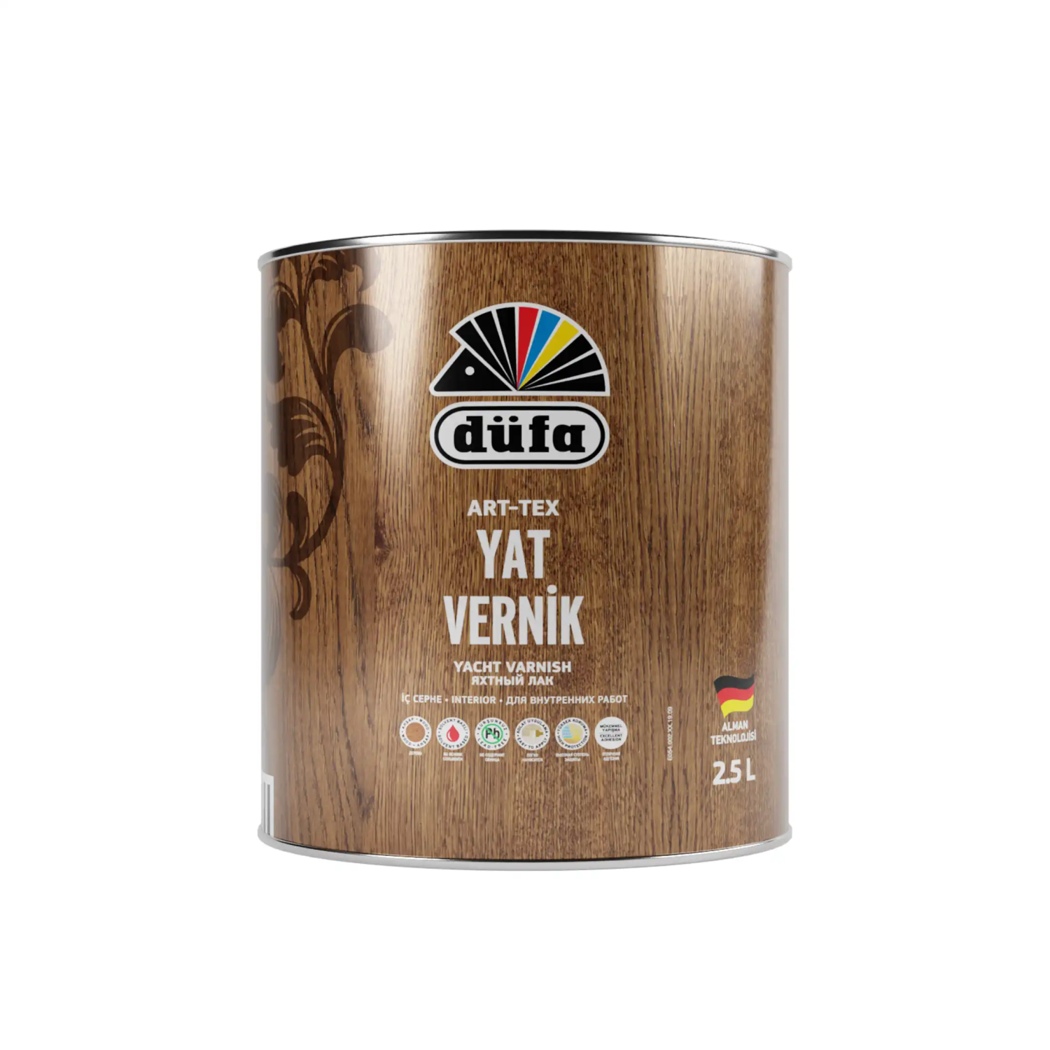 Düfa Yat Verniği Parlak 2.5 l - 1