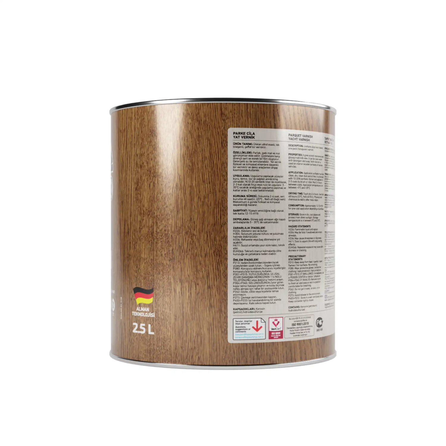 Düfa Yat Verniği Parlak 2.5 l - 3