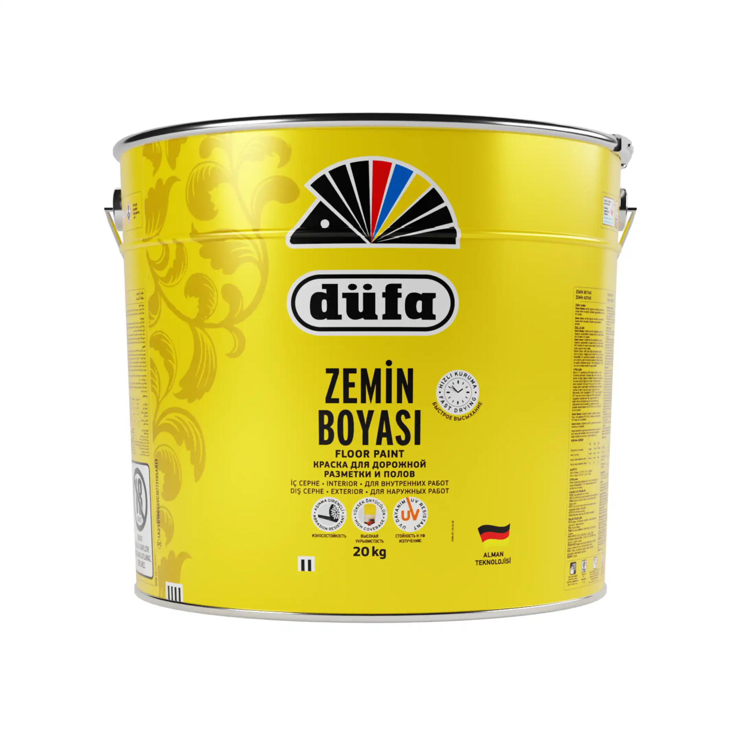 Düfa Zemin Boyası 1023 Krom Sarı 20 kg - 1