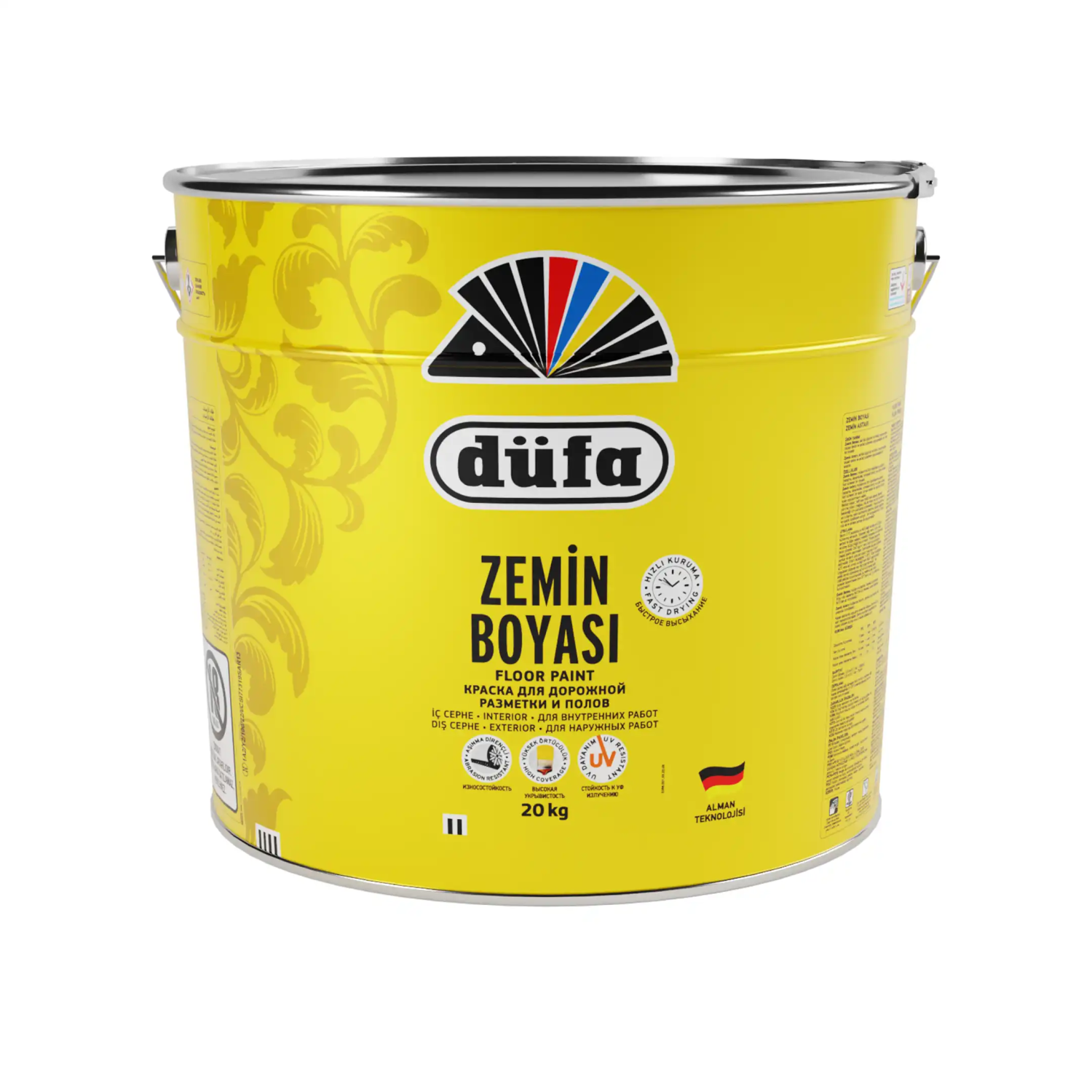 Düfa Zemin Boyası 1023 Krom Sarı 20 kg - 2