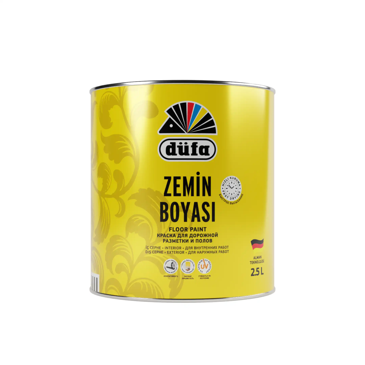 Düfa Zemin Boyası 3020 Bayrak Kırmızı 2.5 l - 1