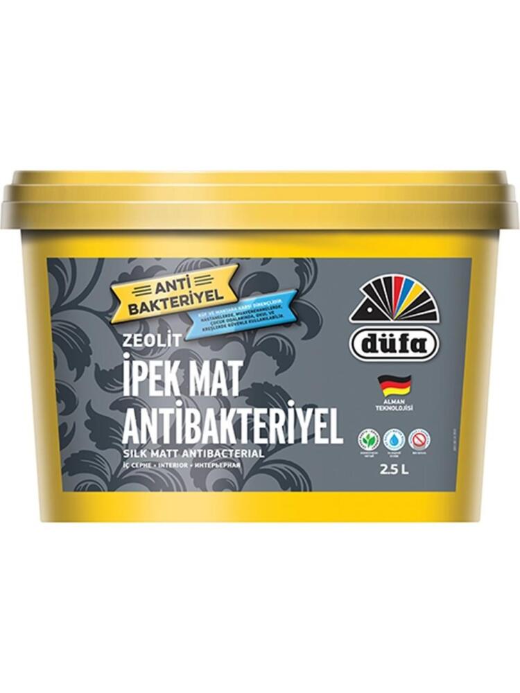Düfa Zeolit Antibakteriyel İpek Mat İç Cephe Duvar Boyası Beyaz 2.5 l - 1