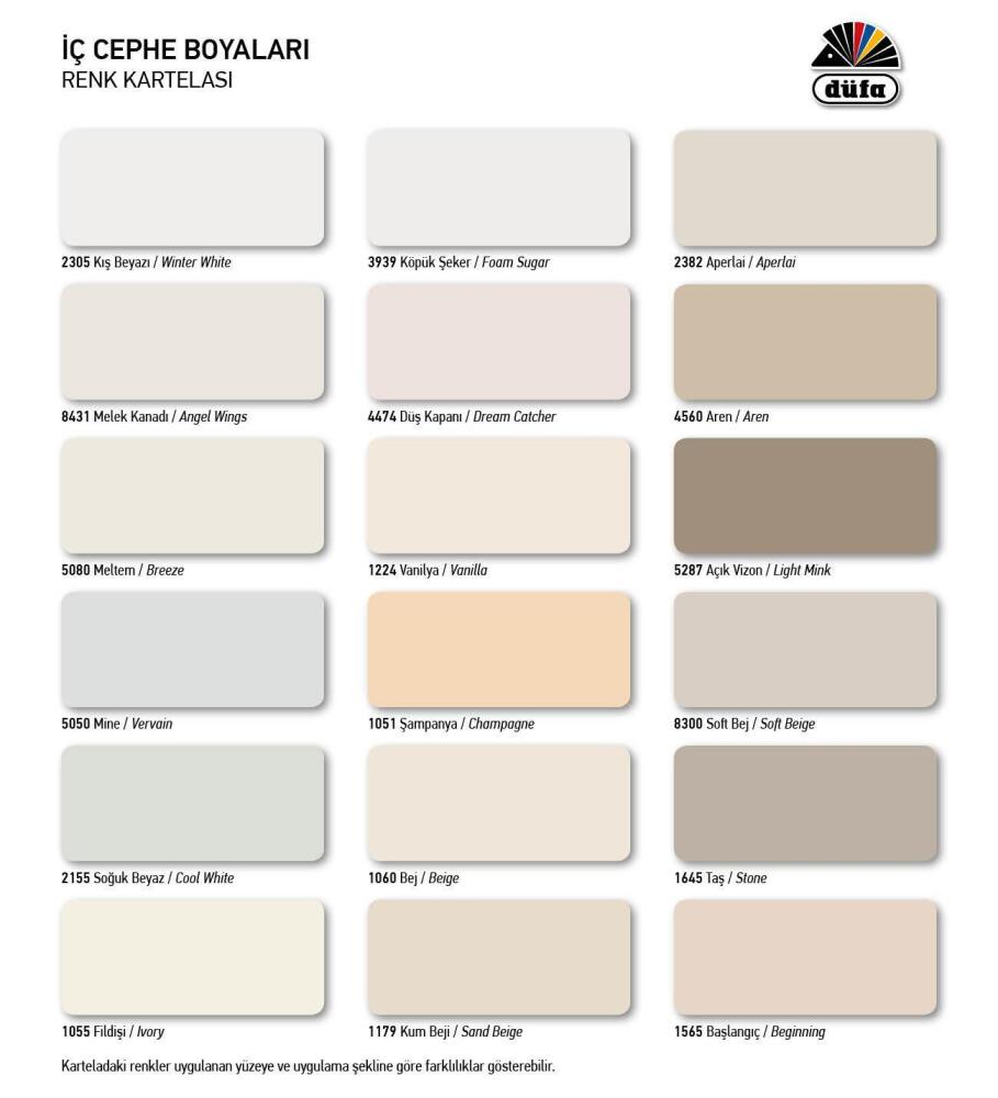 Düfa Zeolit İpek Mat İç Cephe Duvar Boyası 6061 SE101 2.5 l - 5