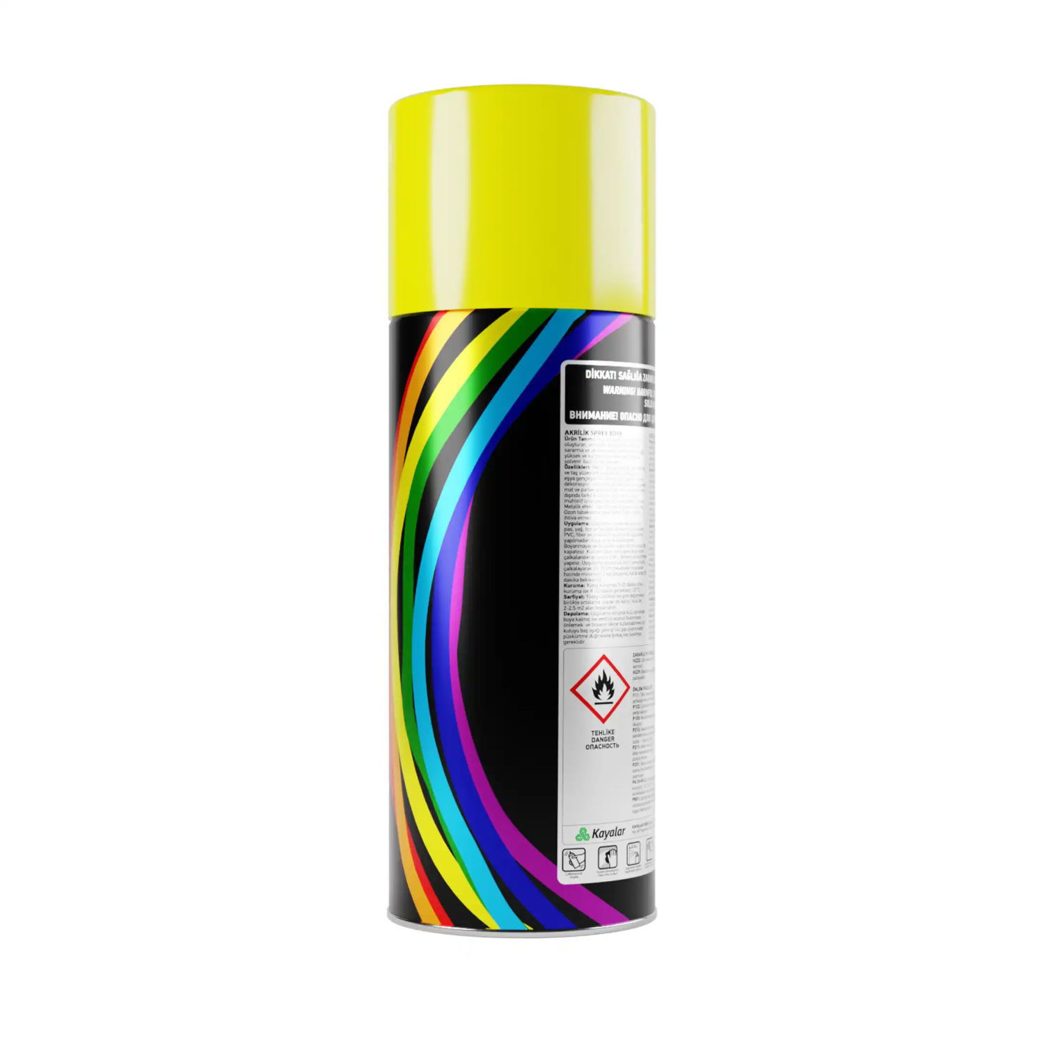 Genç Floresan Sprey Boya 0516 Floresan Sarı 400 ml - 2