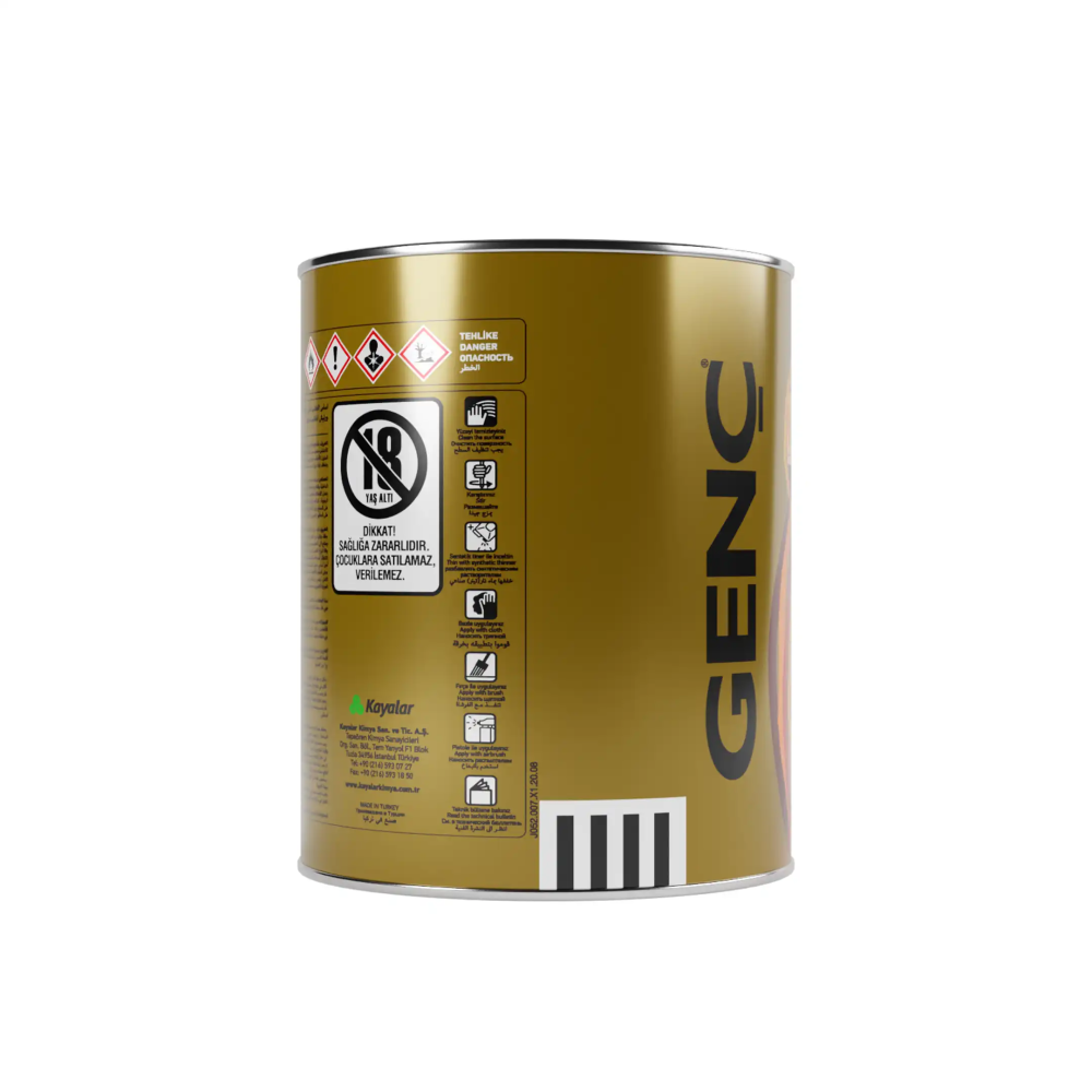 Genç Renkli Ahşap Vernik 0010 Naturel 0.75 l - 4