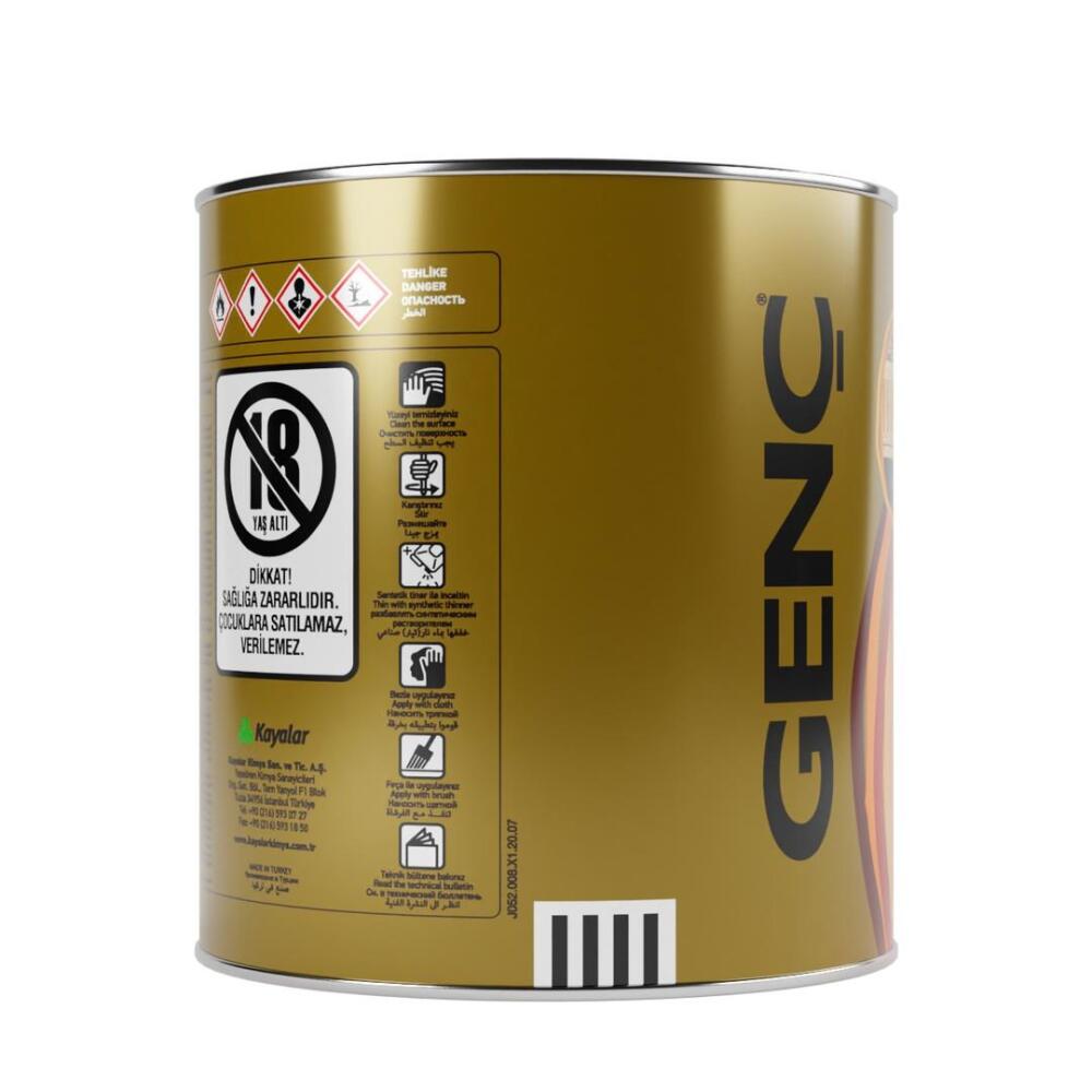 Genç Renkli Ahşap Vernik 8621 Açık Meşe 2.5 l - 4