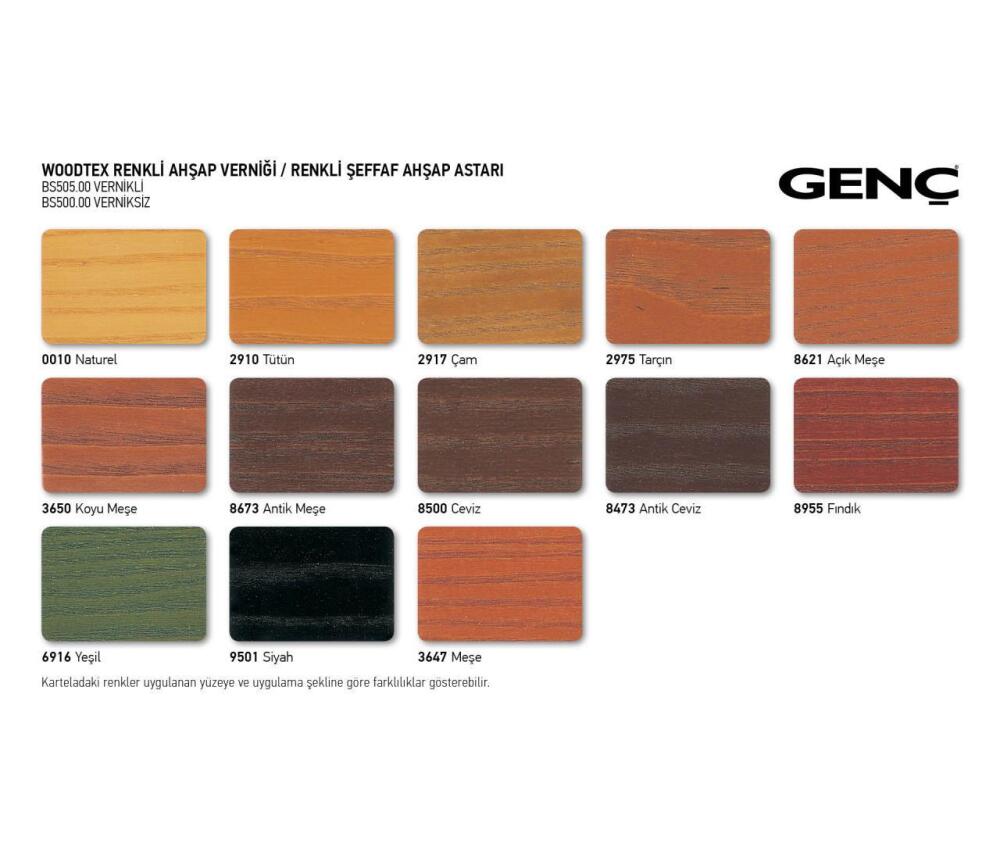 Genç Renkli Ahşap Vernik 8621 Açık Meşe 2.5 l - 5
