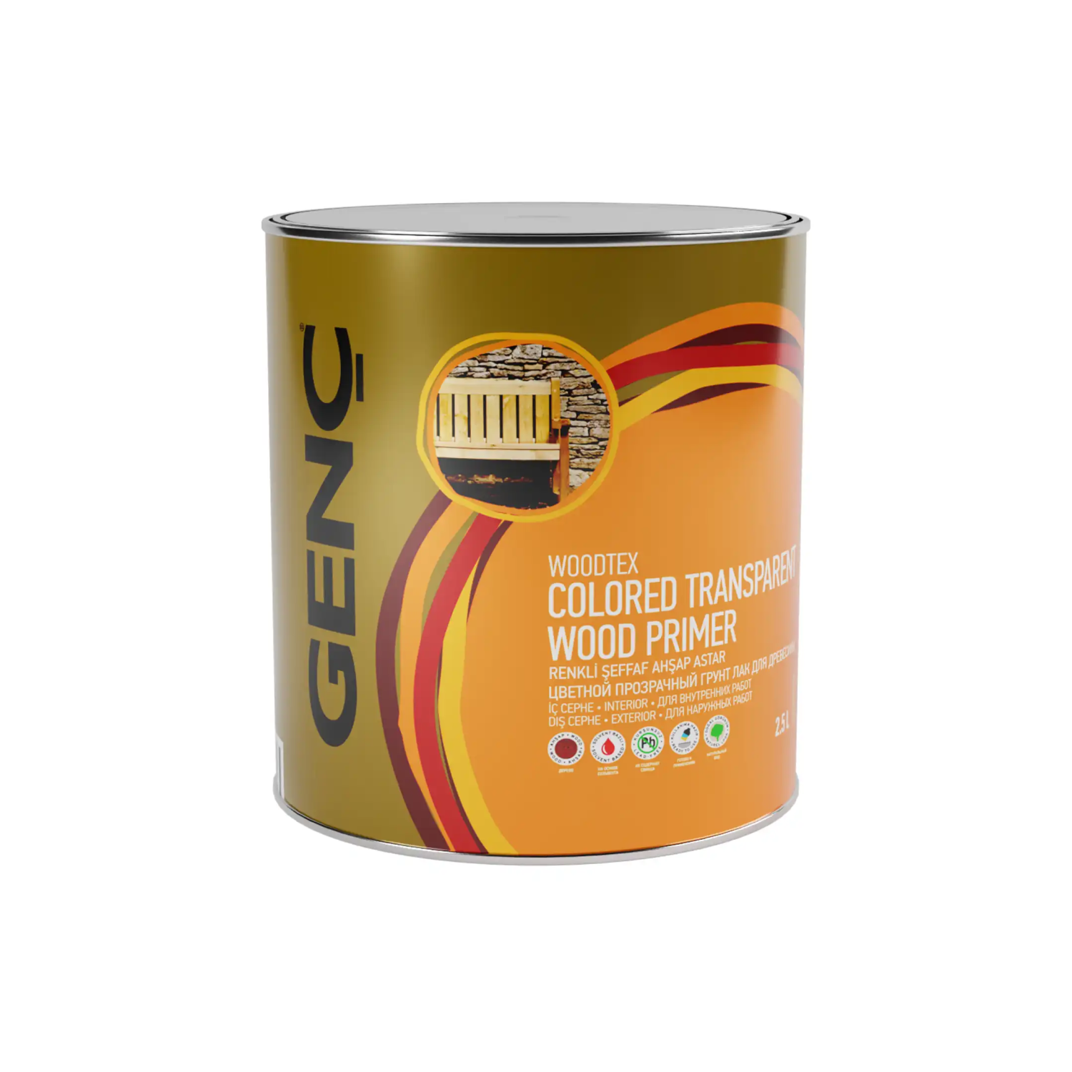Genç Renkli Şeffaf Ahşap Astar 3650 Koyu Meşe 2.5 l - 2