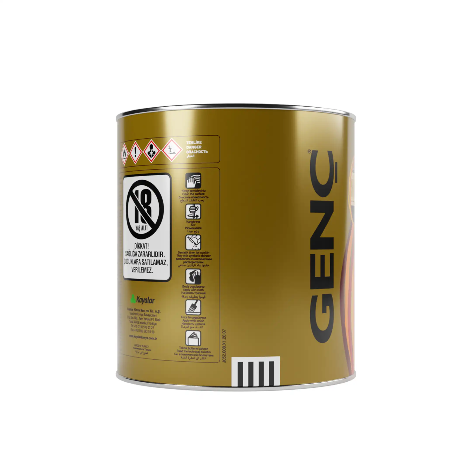 Genç Renkli Şeffaf Ahşap Astar 3650 Koyu Meşe 2.5 l - 4
