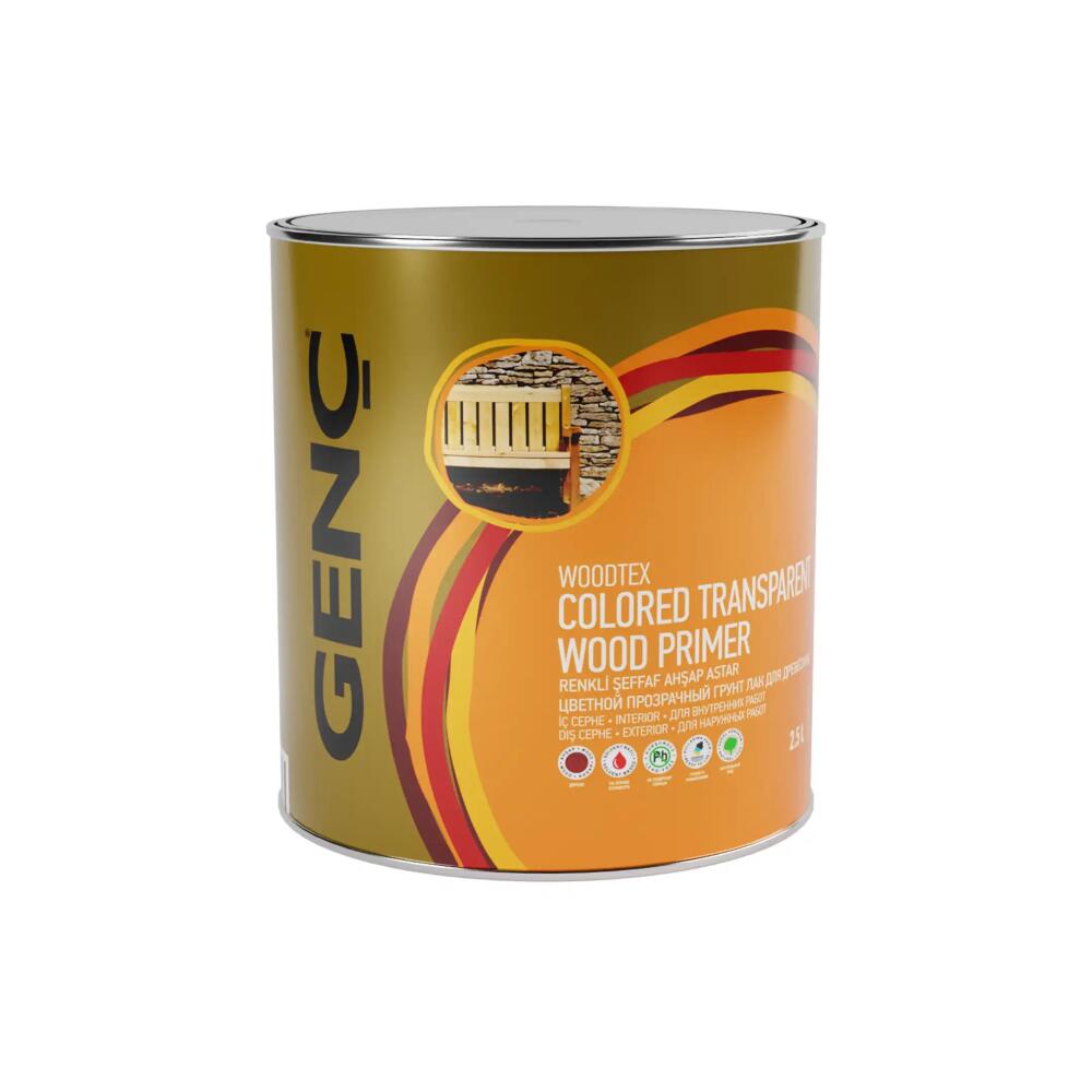 Genç Renkli Şeffaf Ahşap Astar 3650 Koyu Meşe 2.5 l - 2