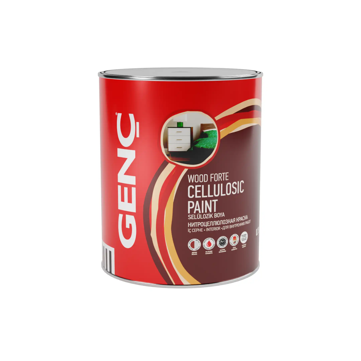 Genç Selülozik Parlak Ahşap Boyası 5190 Mavi Mercan 0.75 l - 2