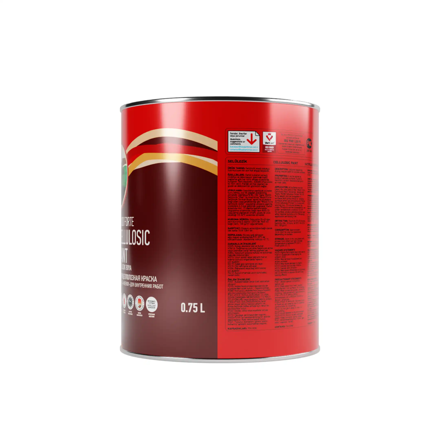 Genç Selülozik Parlak Ahşap Boyası 5190 Mavi Mercan 0.75 l - 3