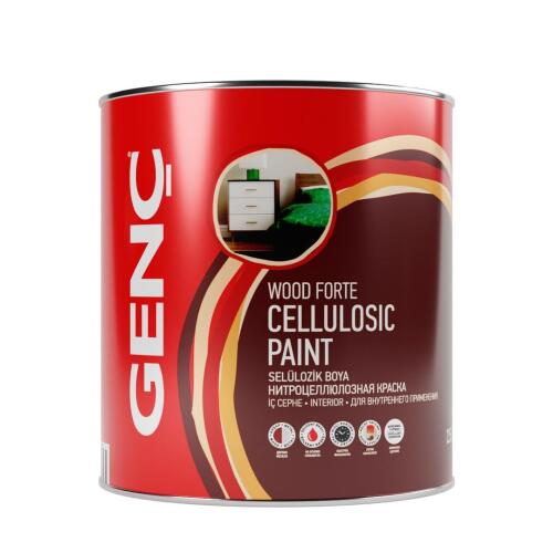 Genç Selülozik Parlak Ahşap Boyası 9123 Siyah 2.5 l - GENÇ