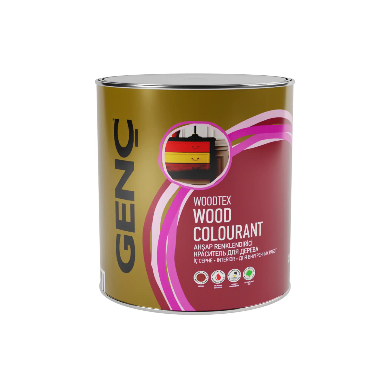 Genç Sentetik Ahşap Boya ve Renklendirici 8109 Ceviz 2.5 l - 2
