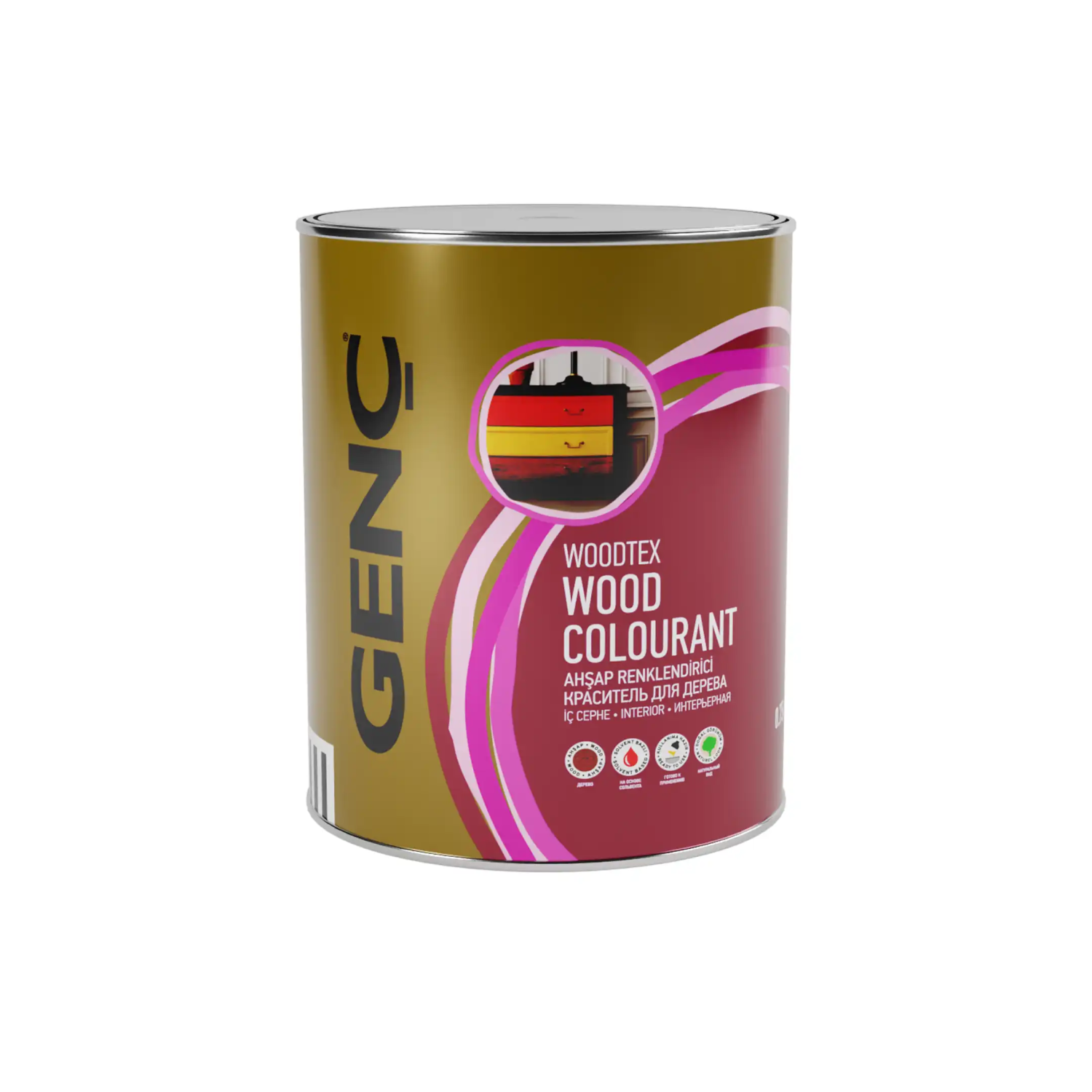Genç Sentetik Ahşap Boya ve Renklendirici 8125 Kızıl Ceviz 0.75 l - 2