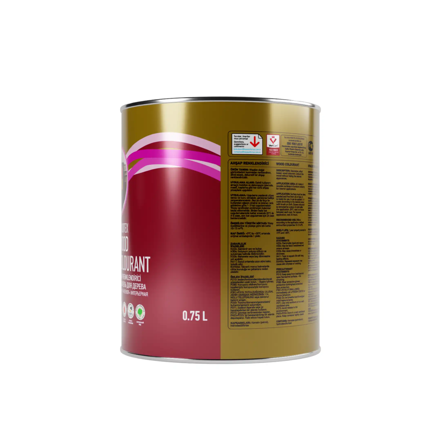 Genç Sentetik Ahşap Boya ve Renklendirici 8125 Kızıl Ceviz 0.75 l - 3