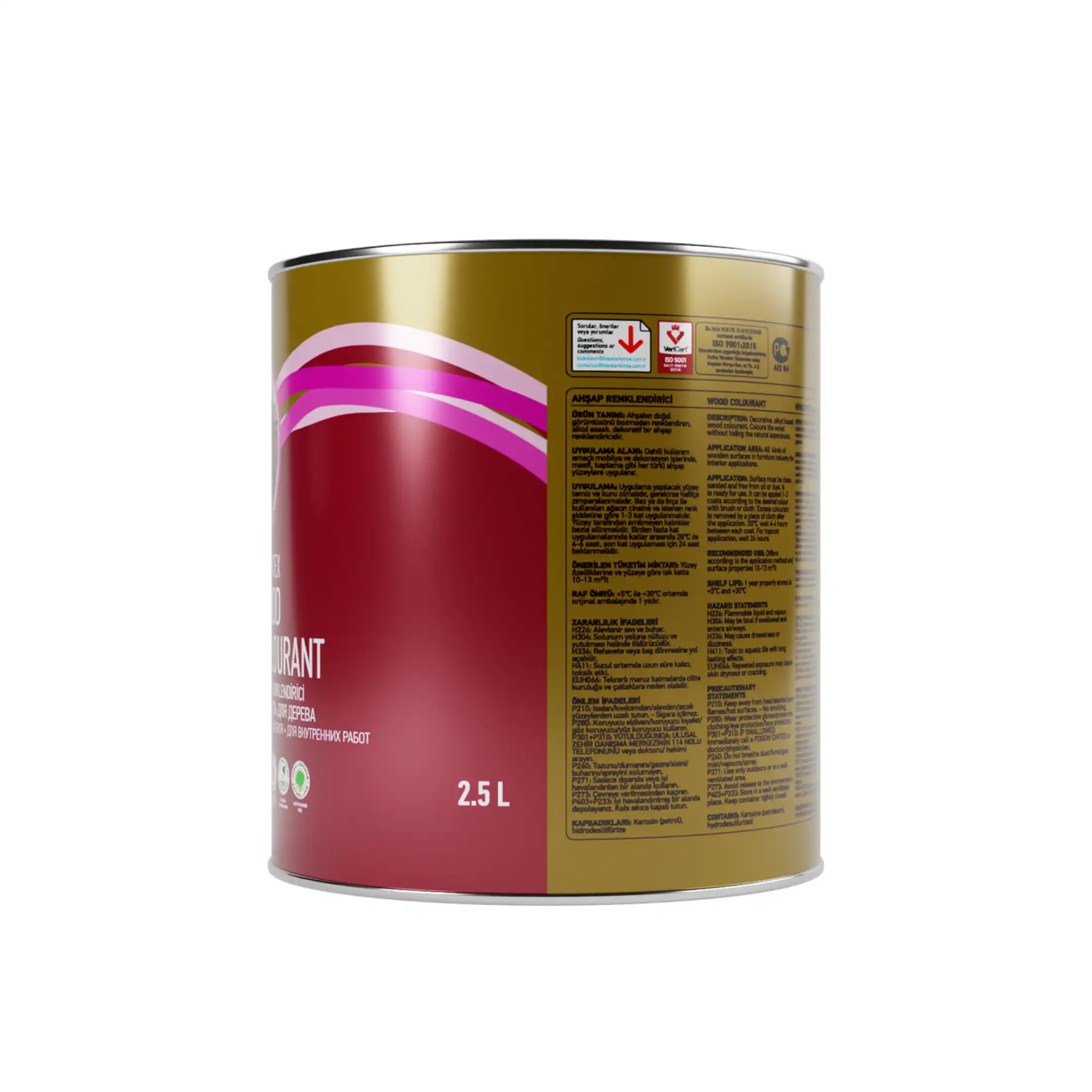 Genç Sentetik Ahşap Boya ve Renklendirici 9500 Siyah 2.5 l - 3