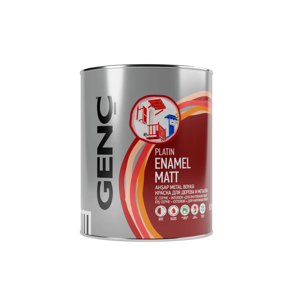 Genç Sentetik Ahşap Metal Boyası Siyah 0.75 l - GENÇ