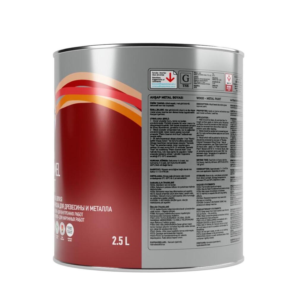 Genç Sentetik Ahşap Metal Boyası Siyah 2.5 l - 4