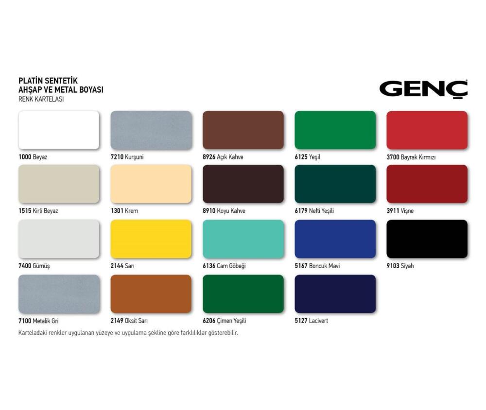 Genç Sentetik Parlak Ahşap Metal Boyası 6179 Nefti Yeşil 2.5 l - 5