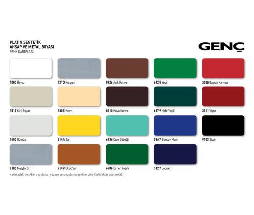 Genç Sentetik Parlak Ahşap Metal Boyası 7100 Metalik Gri 2.5 l - 5