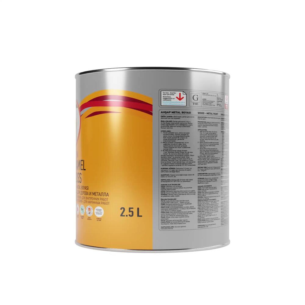 Genç Sentetik Parlak Ahşap Metal Boyası 8910 Koyu Kahve 2.5 l - 3