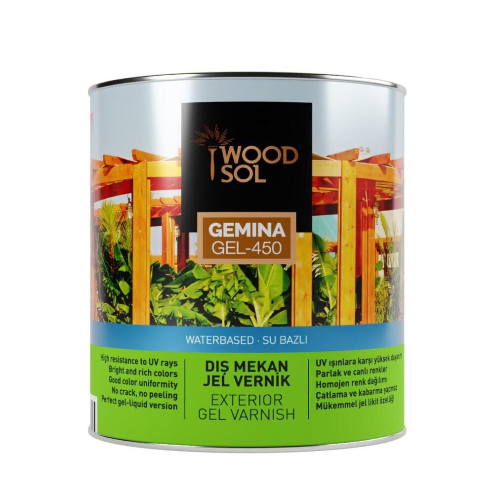 Woodsol Gemina Dış Mekan Ahşap Jel Vernik 1562 Hemlock 2.5 l - 1