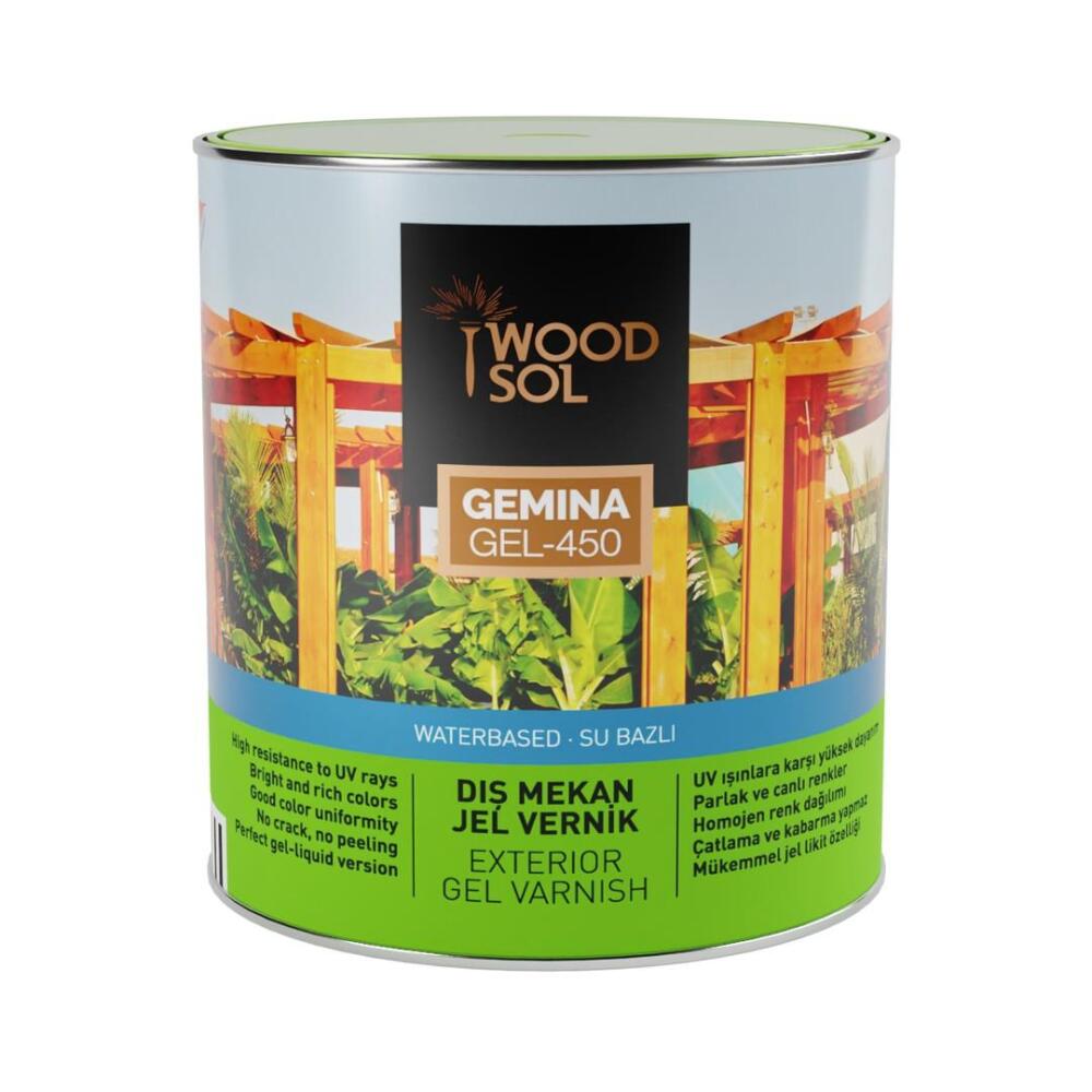 Woodsol Gemina Dış Mekan Ahşap Jel Vernik 1562 Hemlock 2.5 l - 2