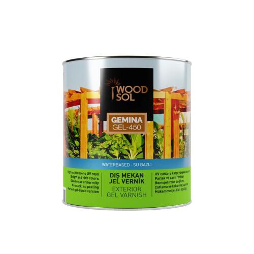 Woodsol Gemina Dış Mekan Ahşap Jel Vernik 1563 Walnut 2.5 l - WOODSOL