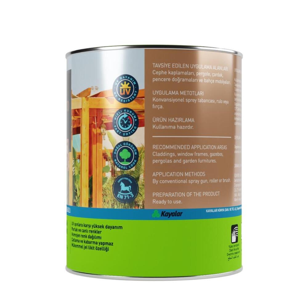 Woodsol Gemina Dış Mekan Ahşap Jel Vernik 1564 Teak 0.75 l - 4