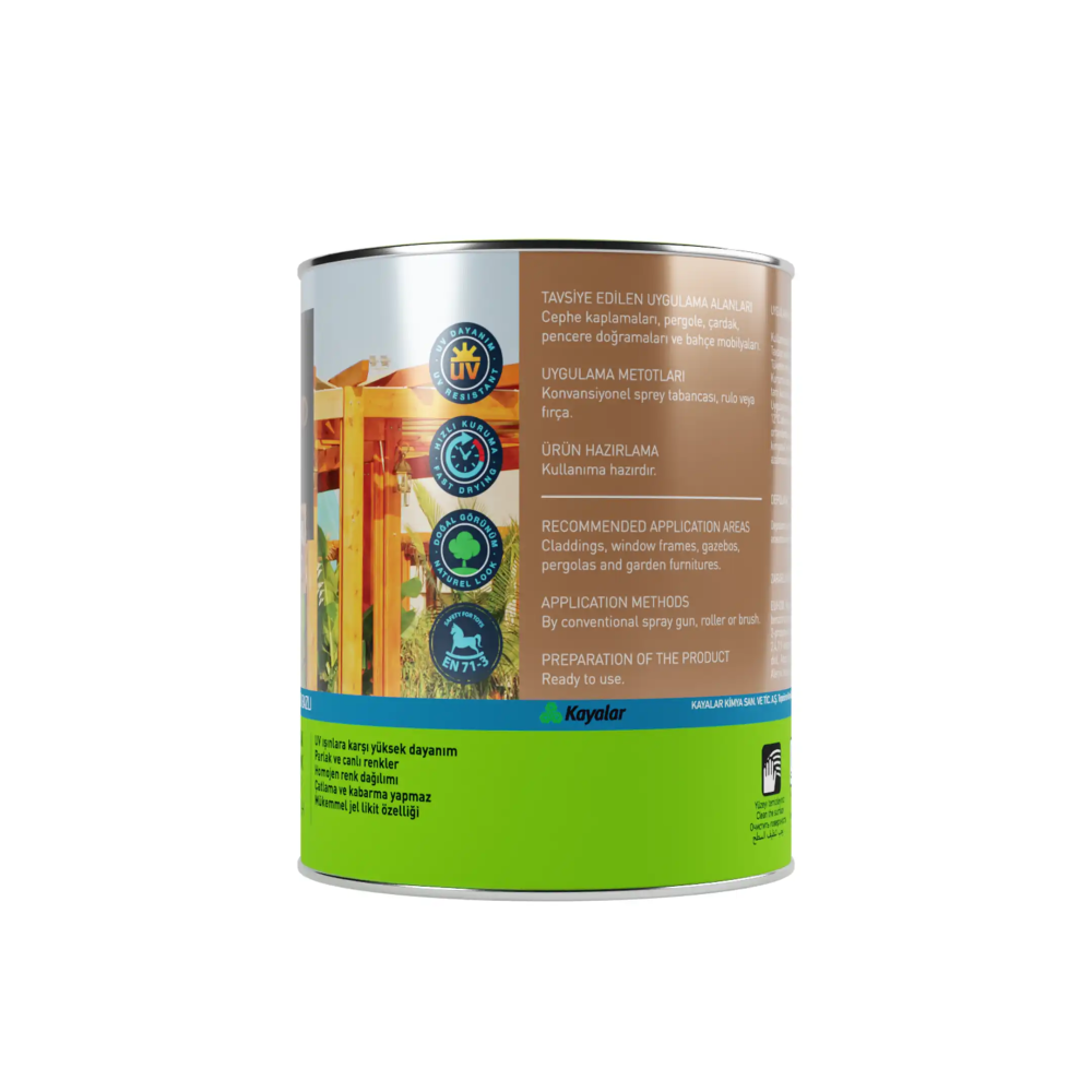 Woodsol Gemina Dış Mekan Ahşap Jel Vernik 1564 Teak 0.75 l - 4