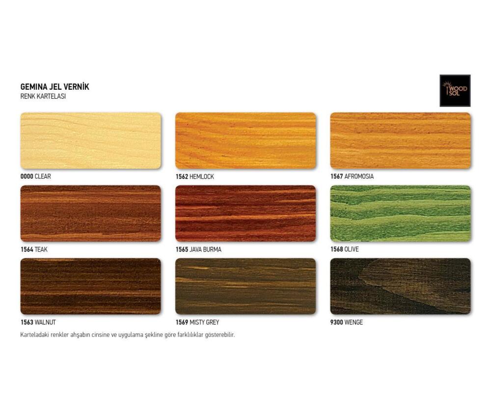 Woodsol Gemina Dış Mekan Ahşap Jel Vernik 1564 Teak 0.75 l - 5