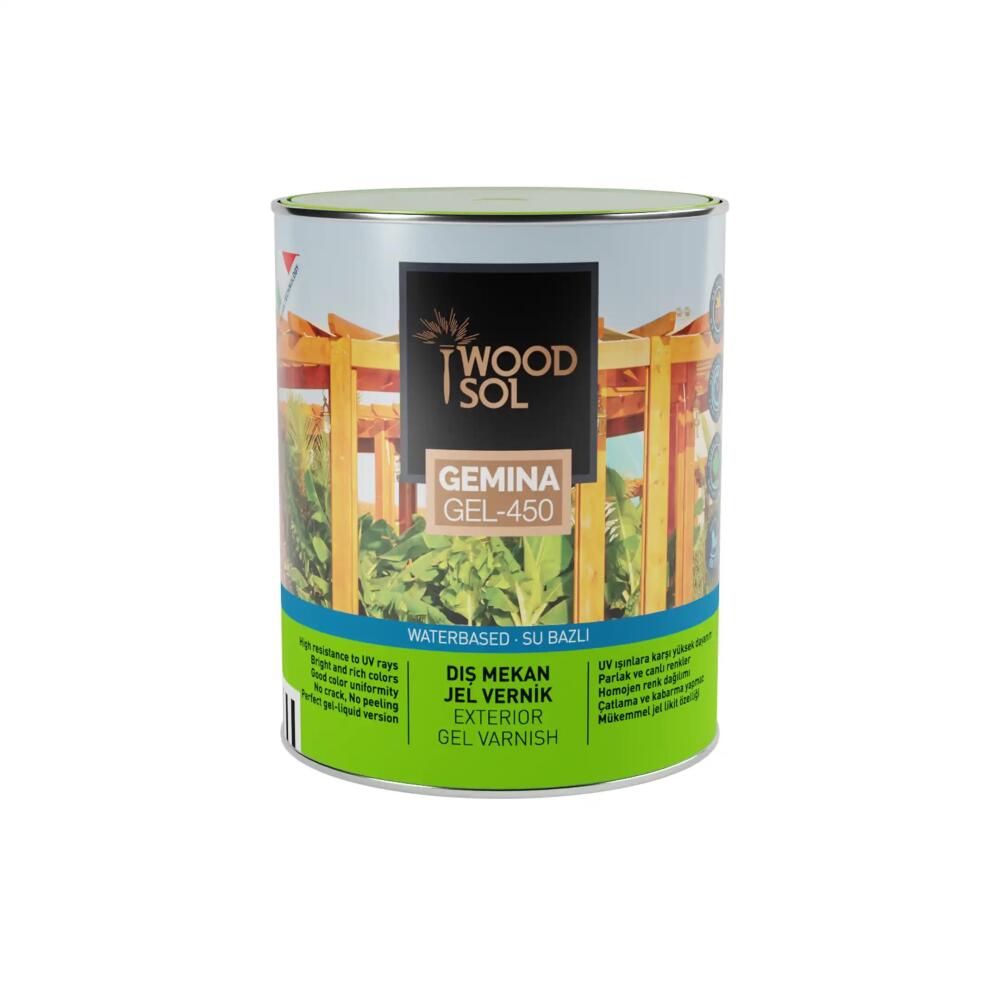 Woodsol Gemina Dış Mekan Ahşap Jel Vernik 1565 Java Burma 0.75 l - 2
