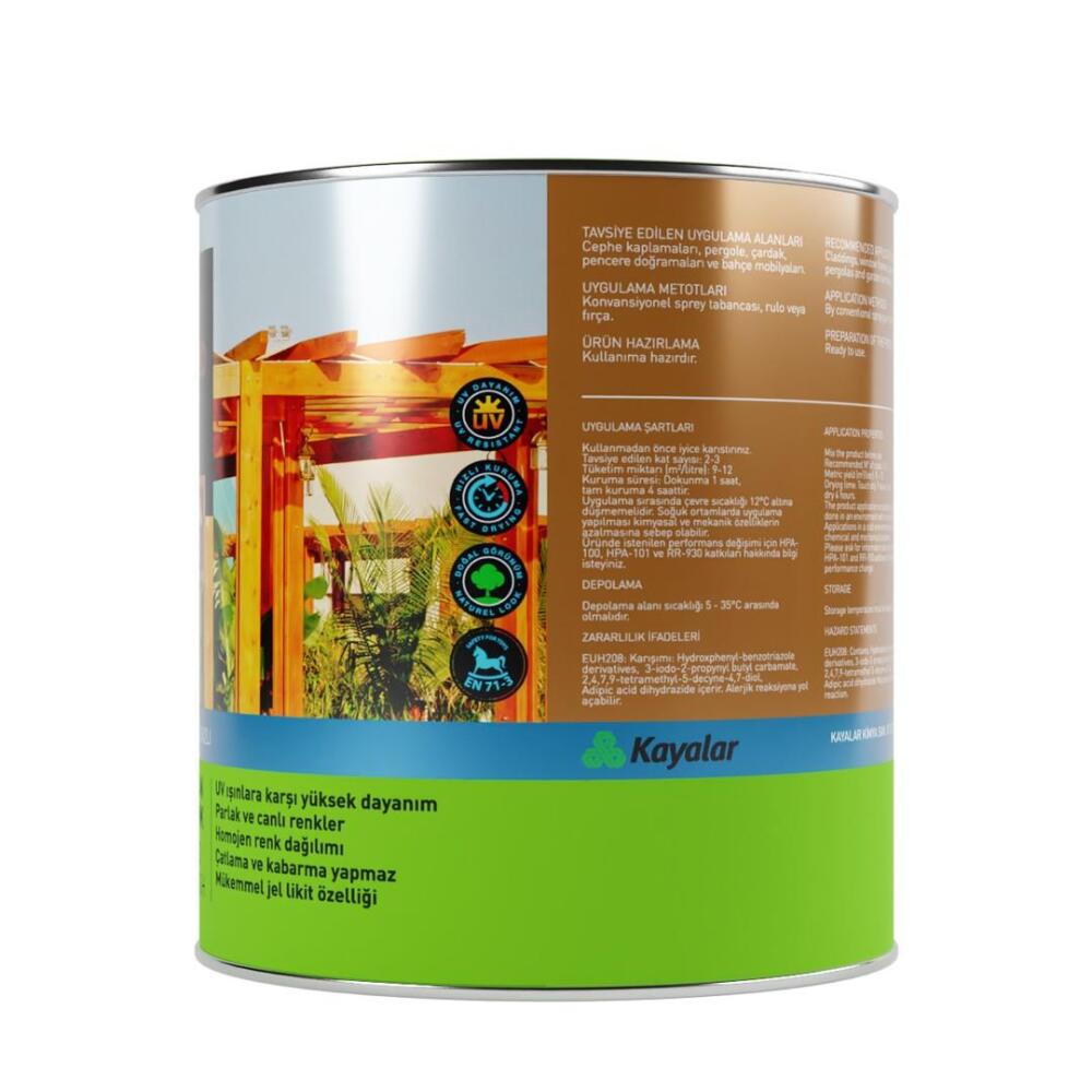 Woodsol Gemina Dış Mekan Ahşap Jel Vernik 1569 Misty Grey 2.5 l - 4