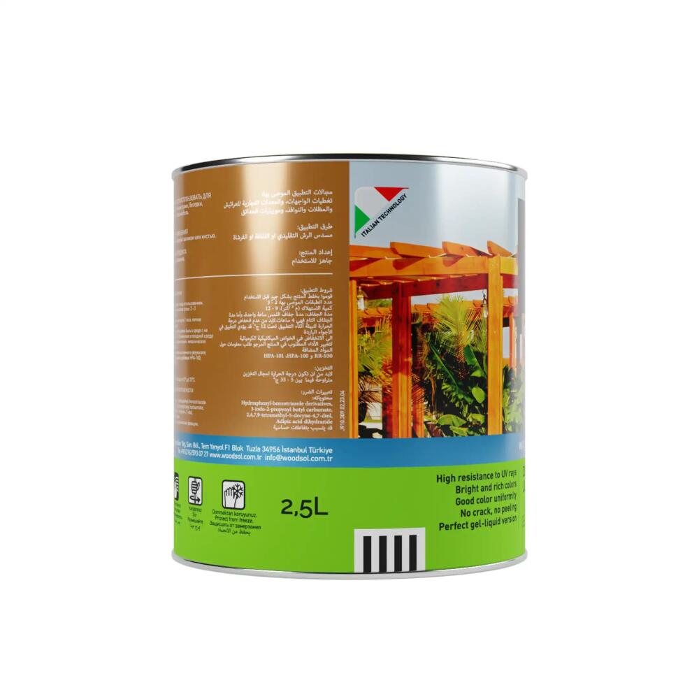 Woodsol Gemina Dış Mekan Ahşap Jel Vernik 1569 Misty Grey 2.5 l - 3