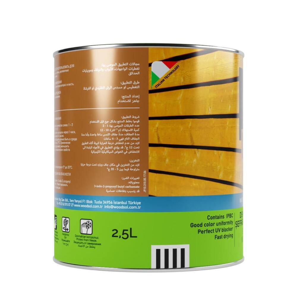 Woodsol Latygrund Dış Mekan Yarı Şeffaf Renkli Ahşap Astar 0000 Clear 2.5 l - 3