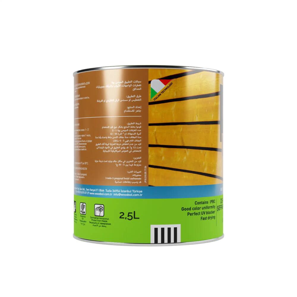 Woodsol Latygrund Dış Mekan Yarı Şeffaf Renkli Ahşap Astar 1555 Dark Noce 2.5 l - 3
