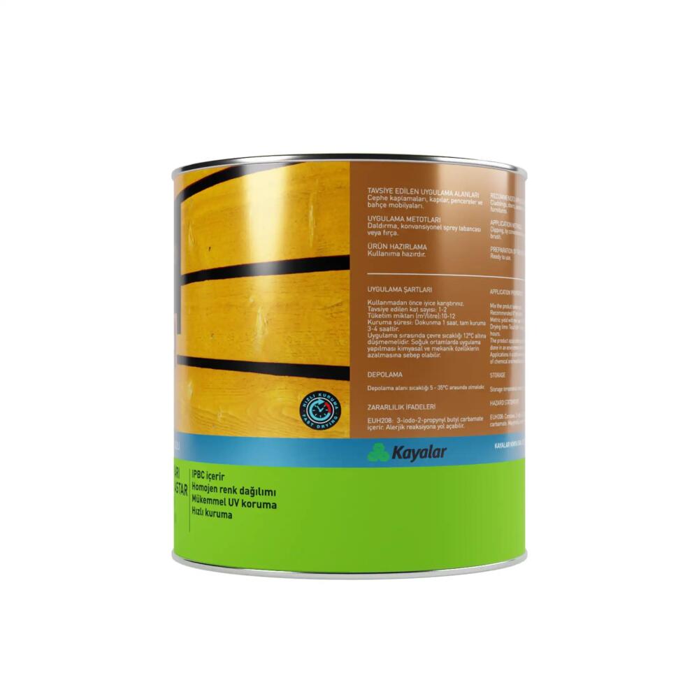Woodsol Latygrund Dış Mekan Yarı Şeffaf Renkli Ahşap Astar 1555 Dark Noce 2.5 l - 4