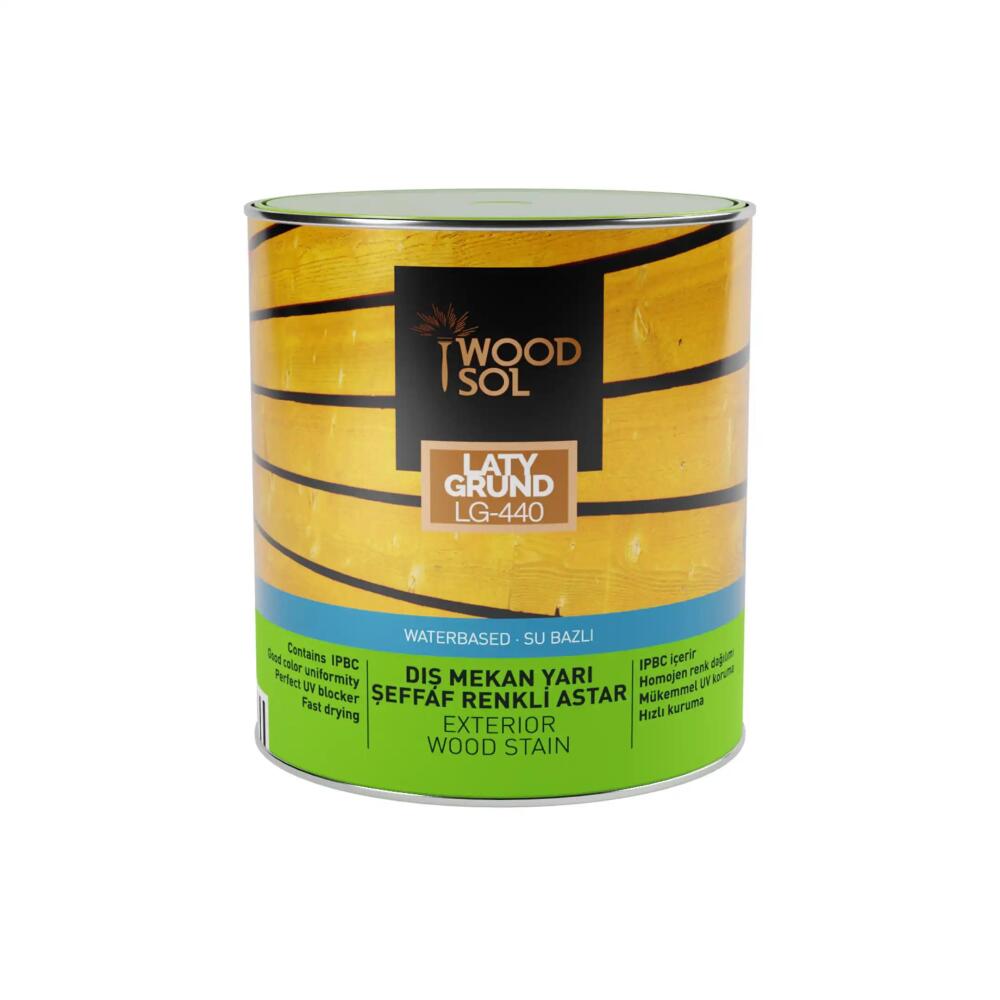 Woodsol Latygrund Dış Mekan Yarı Şeffaf Renkli Ahşap Astar 1556 Noce 2.5 l - 2